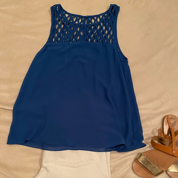 Cobalt blue sleeveless blouse size S - Picture 4 of 6